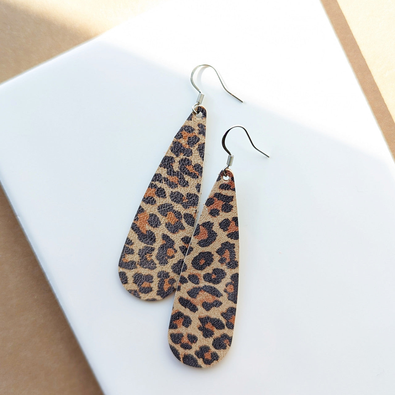 Leopard Tear Drop Earring