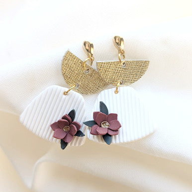 Beverly Clay Earrings | Floral Options