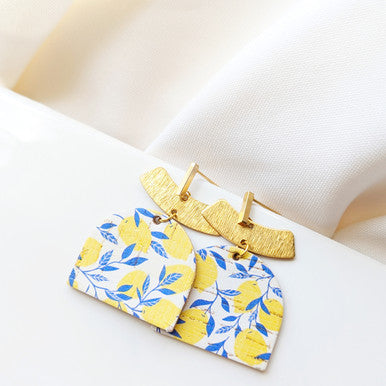 Squeeze the Day Leather Earring