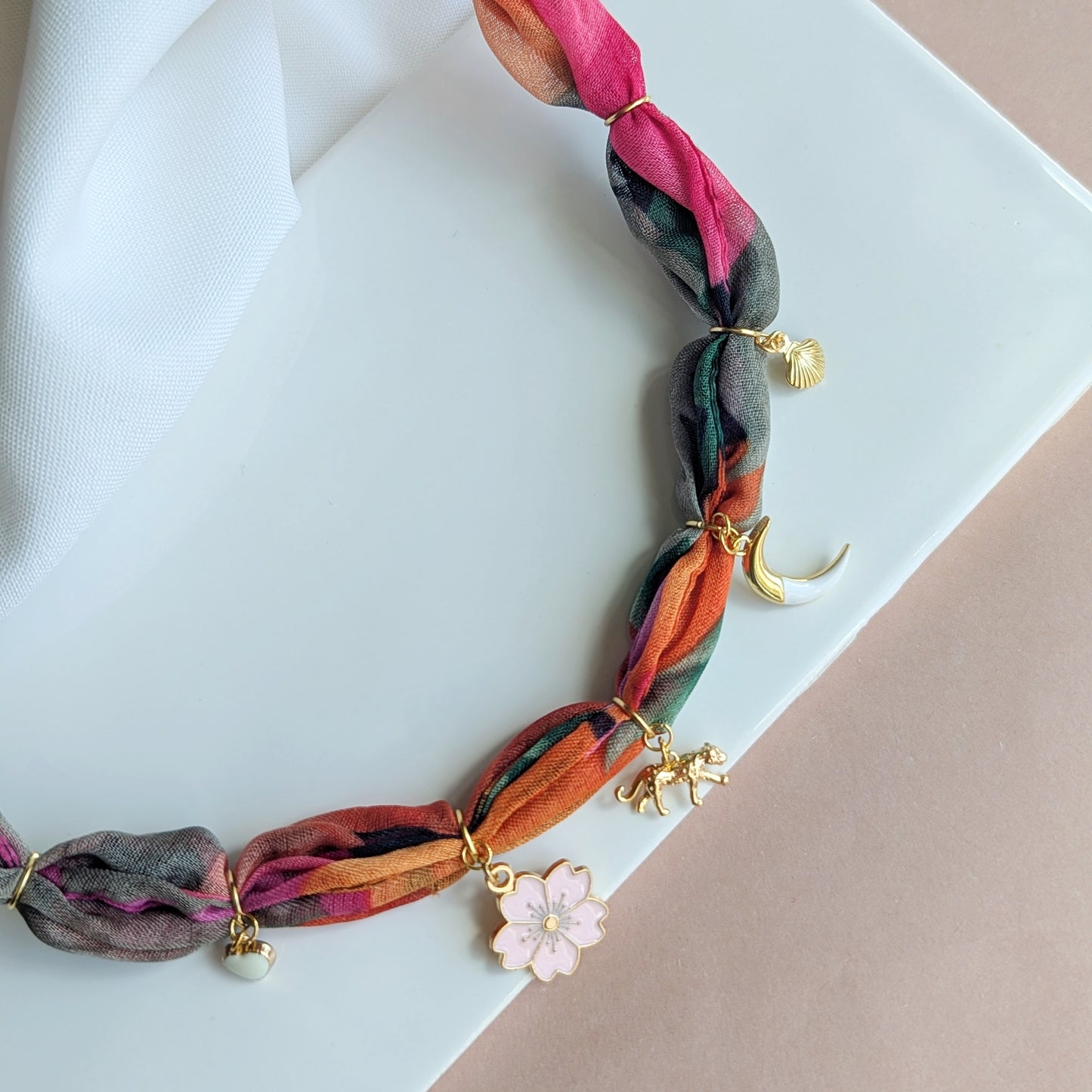 Handkerchief Charm Necklace Makers Night