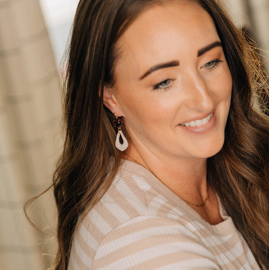 Winter Garnet Earring