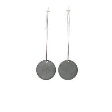 Silver Disc Hoop