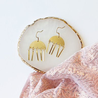 Gold Fringe Earring