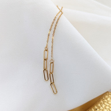 Paperclip Chain Threader Earring