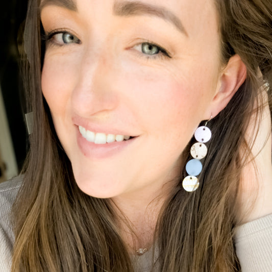 Spring Sequins Leather Earring