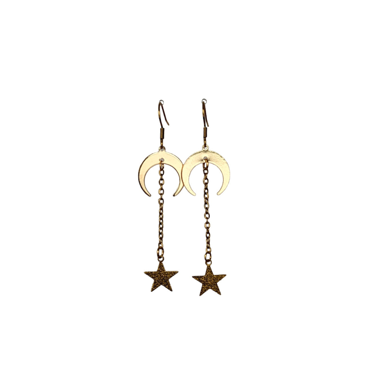 Moon & Star Drop Earring