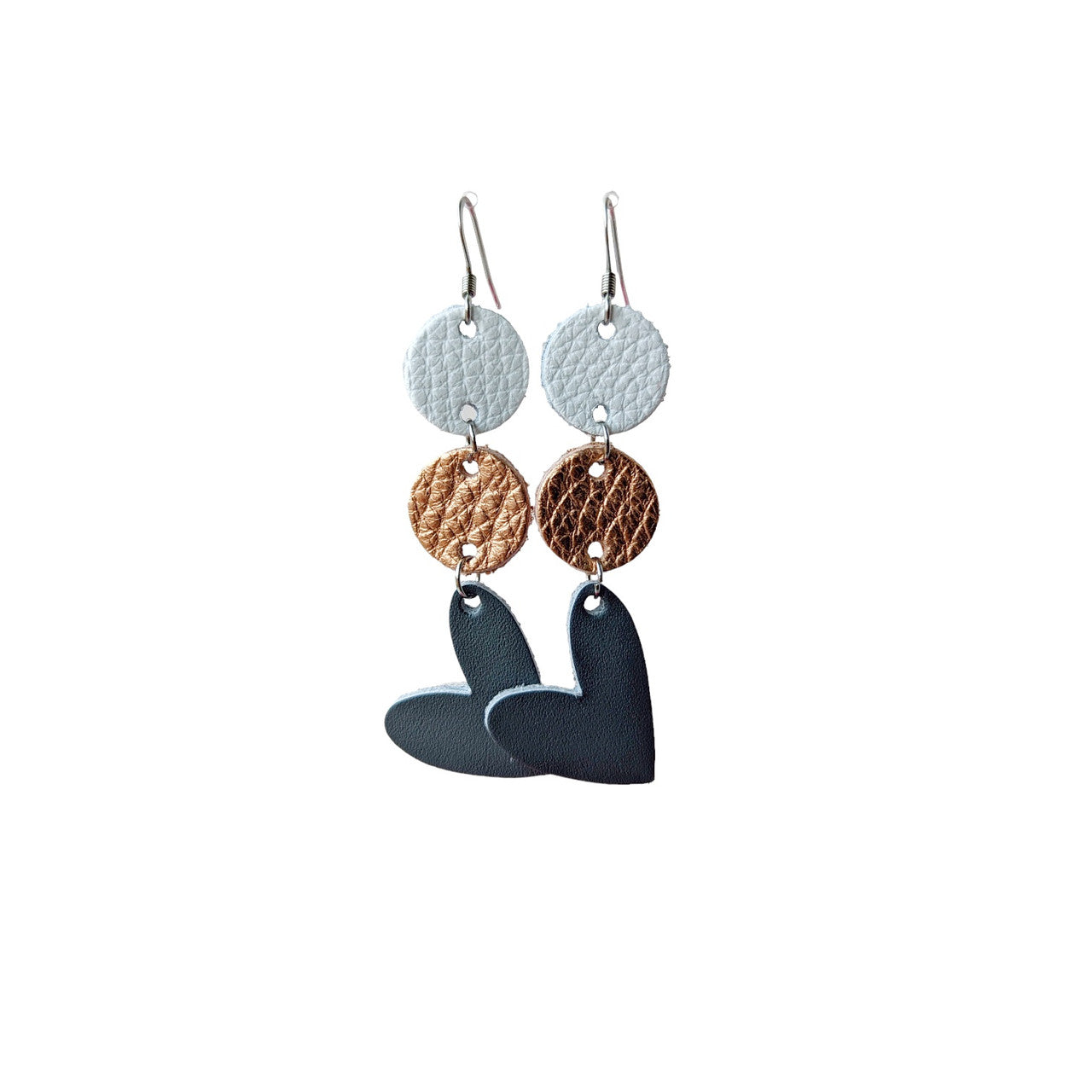 Neutral Heart Drop Earring