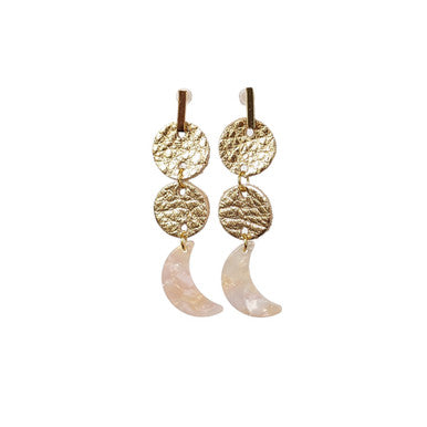 Moon Drop Earring | Gold
