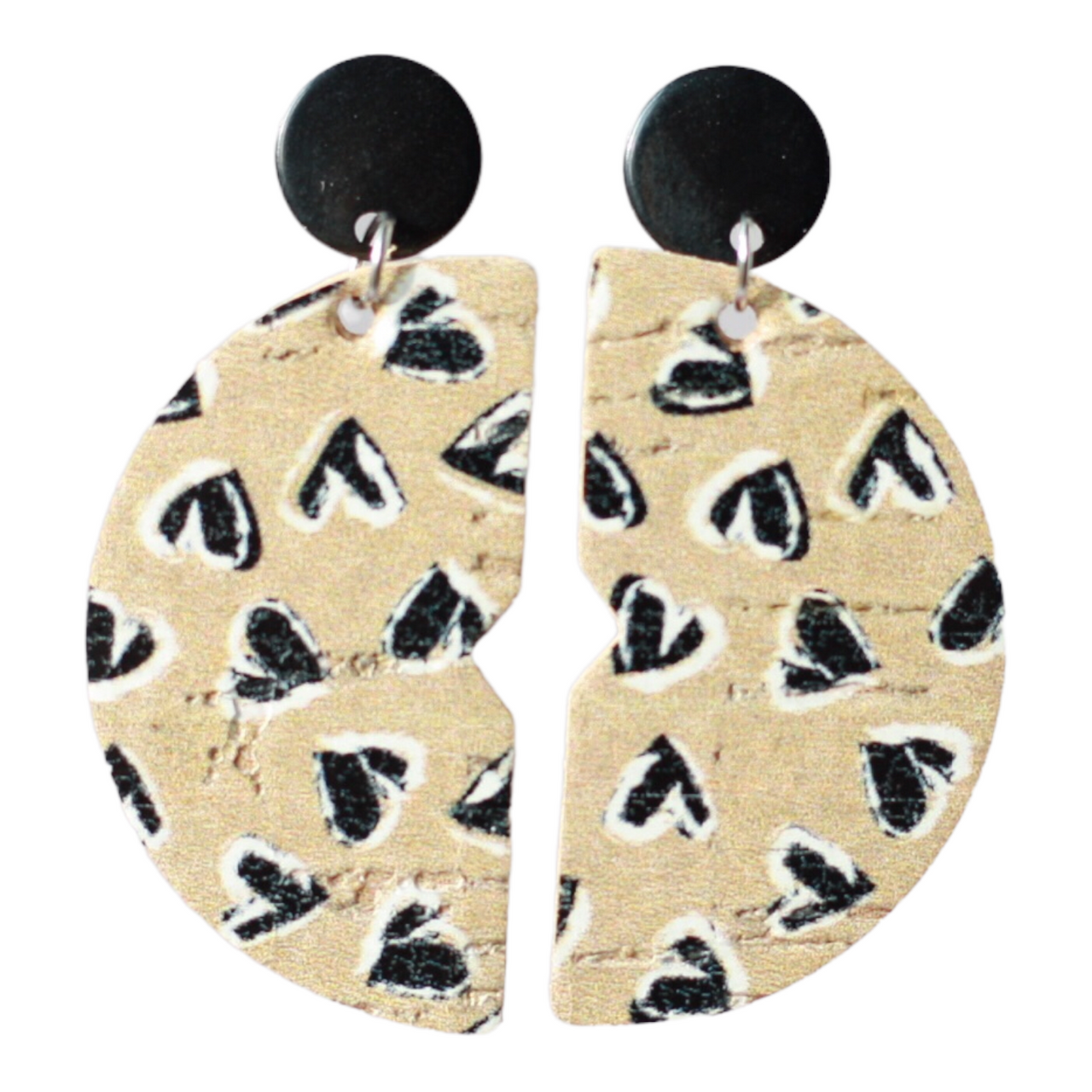 Black Heart Luna Earring