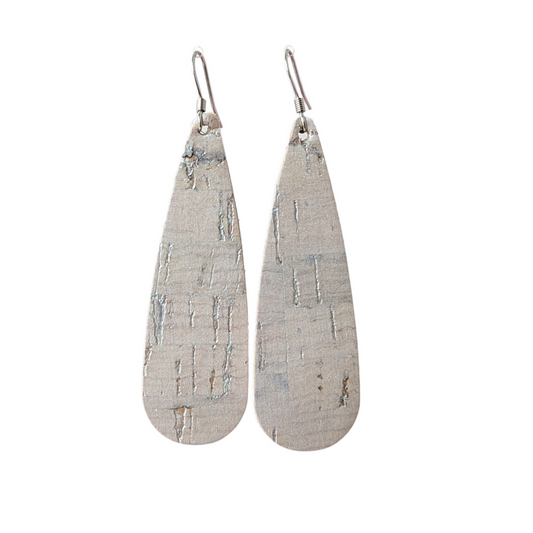 Pearl Cork Tear Drop Earring