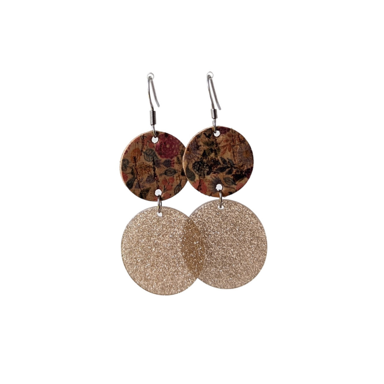 Autumn Floral Glitter Earring
