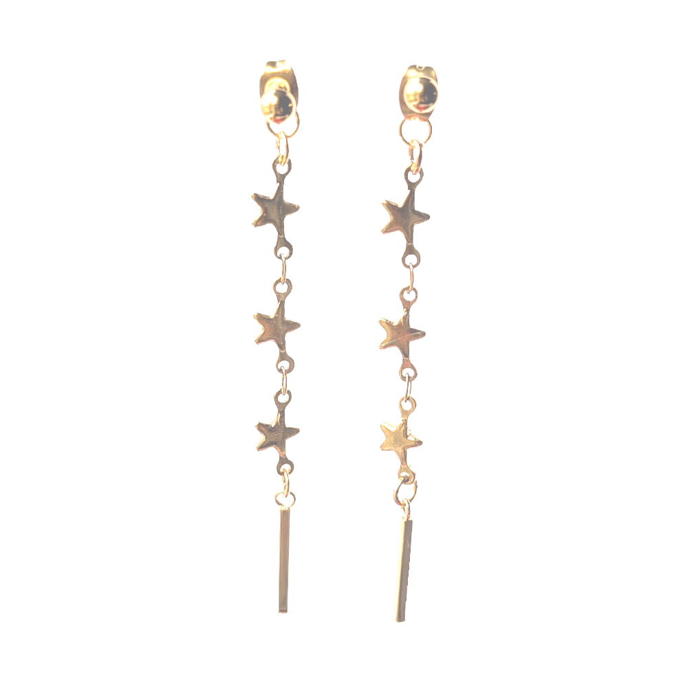 Gold Star Backdrop Earring