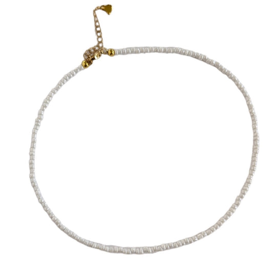 White Seed Bead Necklace