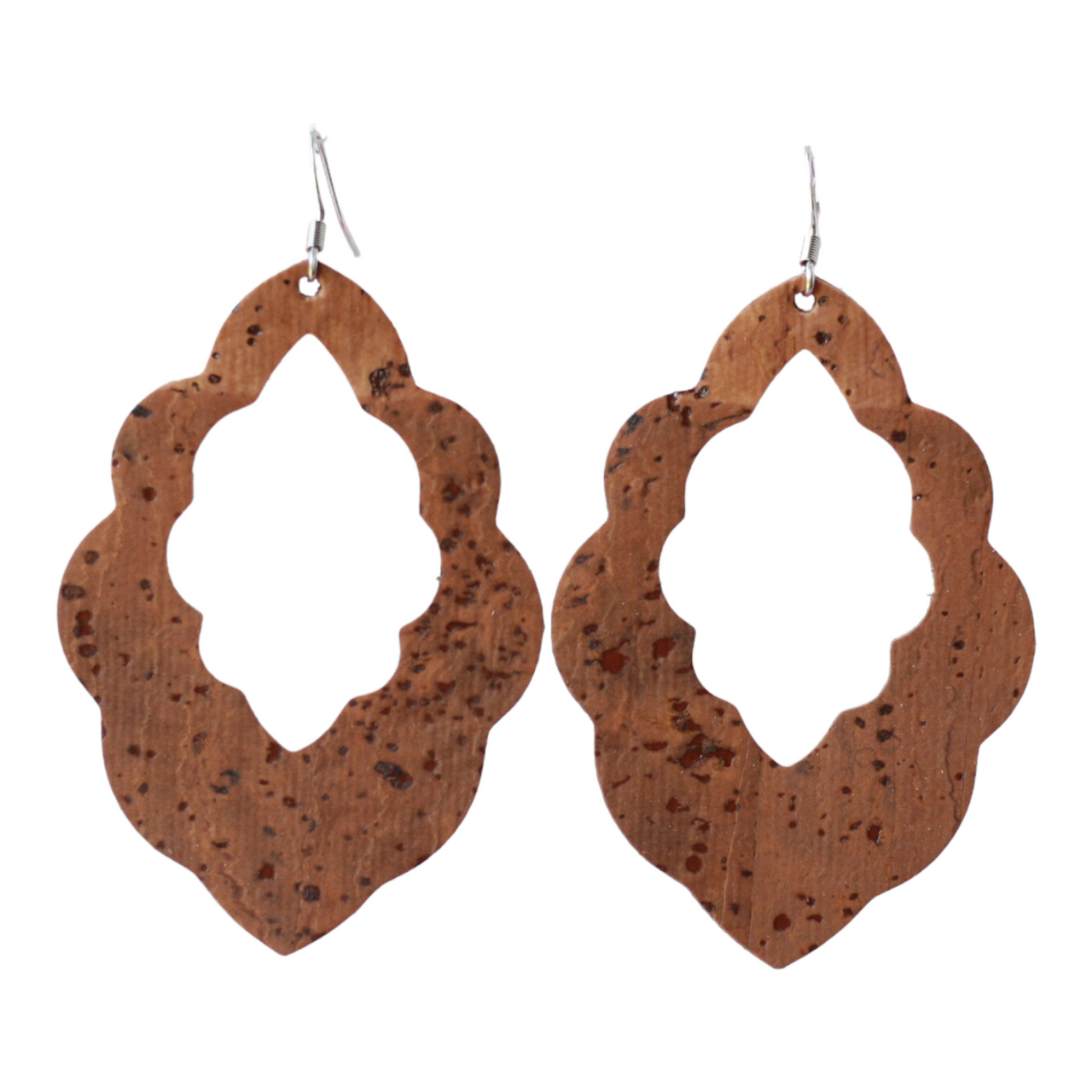 Tan Cork Signature Leather Earring