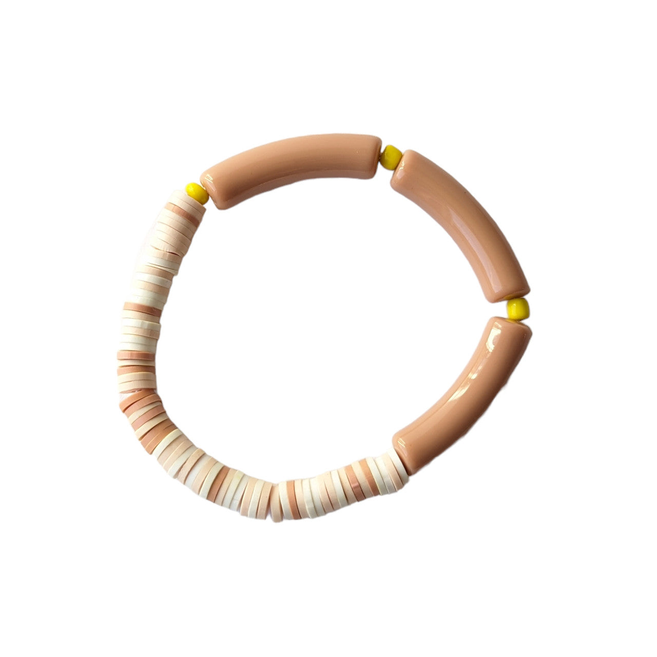 Tan & Cream Beaded Bracelets