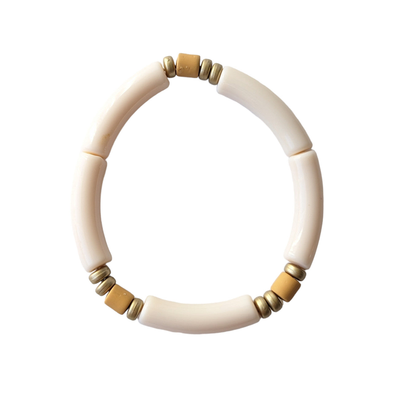 Tan & Cream Beaded Bracelets