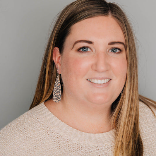 Leopard Tear Drop Earring