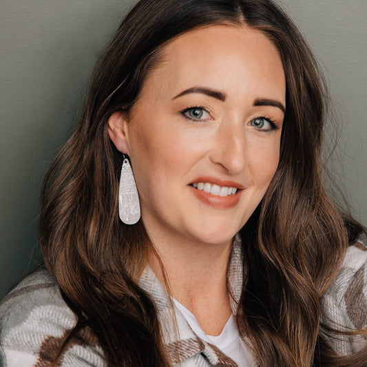 Pearl Cork Tear Drop Earring