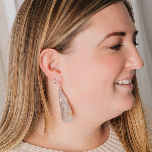 Vintage Denim Tear Drop Earring