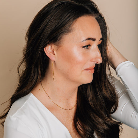 Paperclip Chain Threader Earring