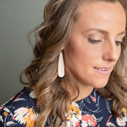 Nude Tear Drop Earring