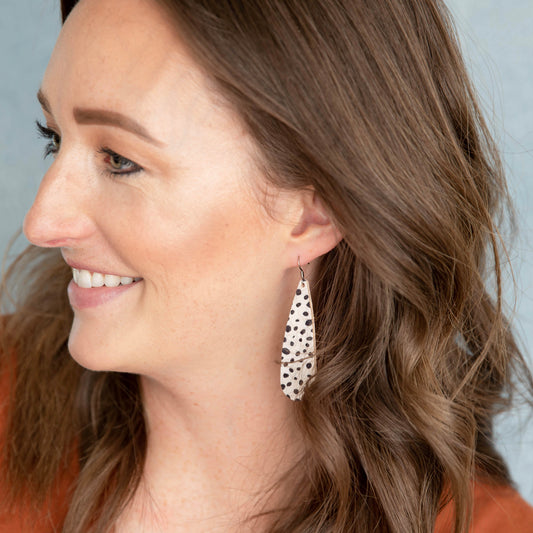 Dalmatian Tear Drop Earring