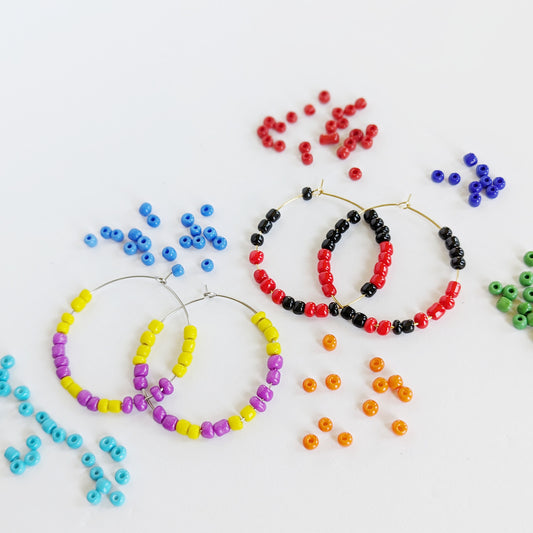 Duo Color Seed Bead Hoop | Custom