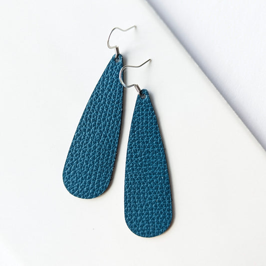 Teal Tear Drop Earring