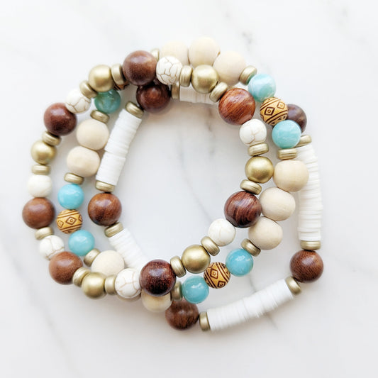 Southwest Summer Beaded Bracelet Stack