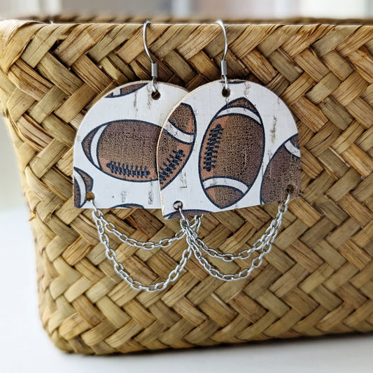 Sports Glam Leather Earring