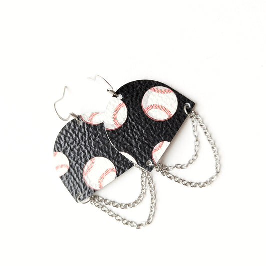 Sports Glam Leather Earring