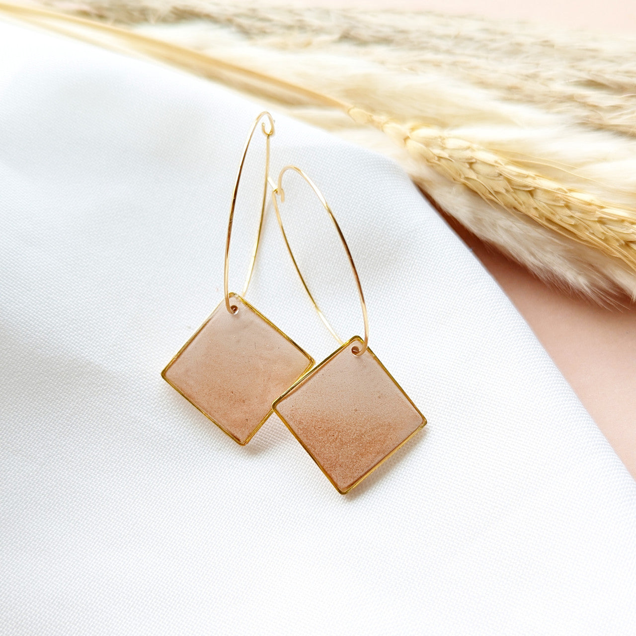 Hannah Hoop Clay Earring