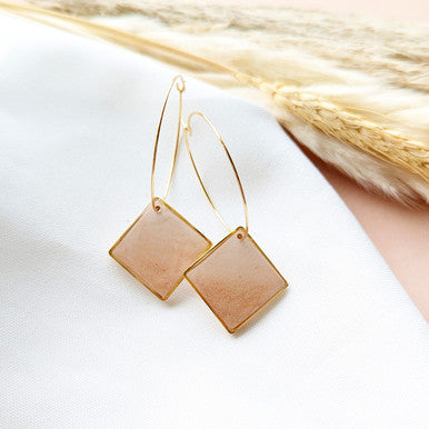 Hannah Hoop Clay Earring