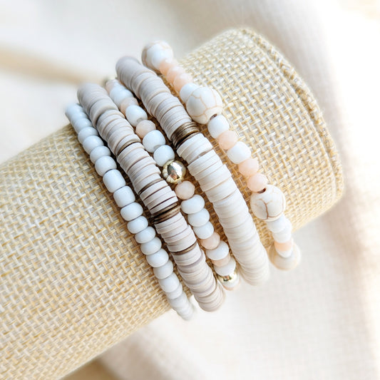 Blushing  Beaded Bracelets