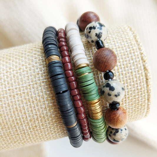 Olive & Jasper Beaded Bracelets