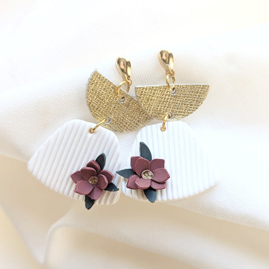 Beverly Clay Earrings | Floral Options