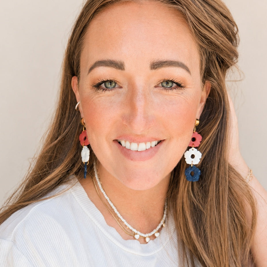Jennifer Earrings | Patriotic