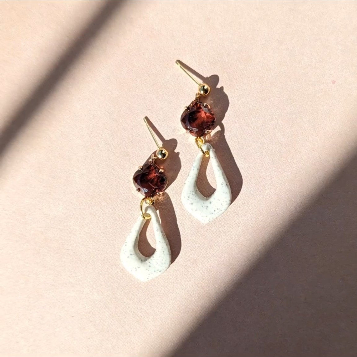 Winter Garnet Earring