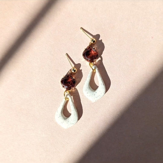 Winter Garnet Earring