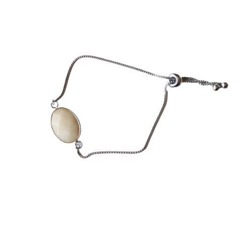 White Jade Slider Bracelet