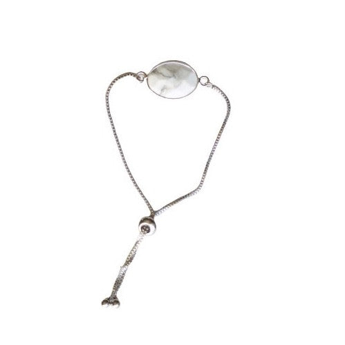 Natural Howlite Slider Bracelet