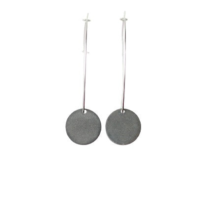Silver Disc Hoop