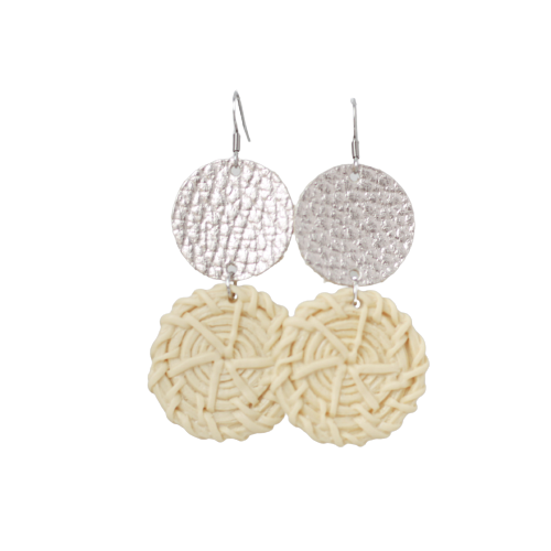 Champagne Rattan Earring