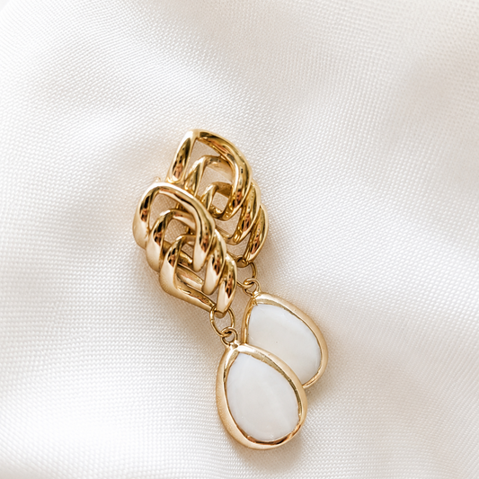 Precila chain link teardrop earrings