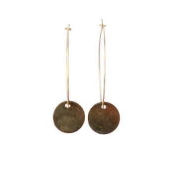 Gold Disc Hoop