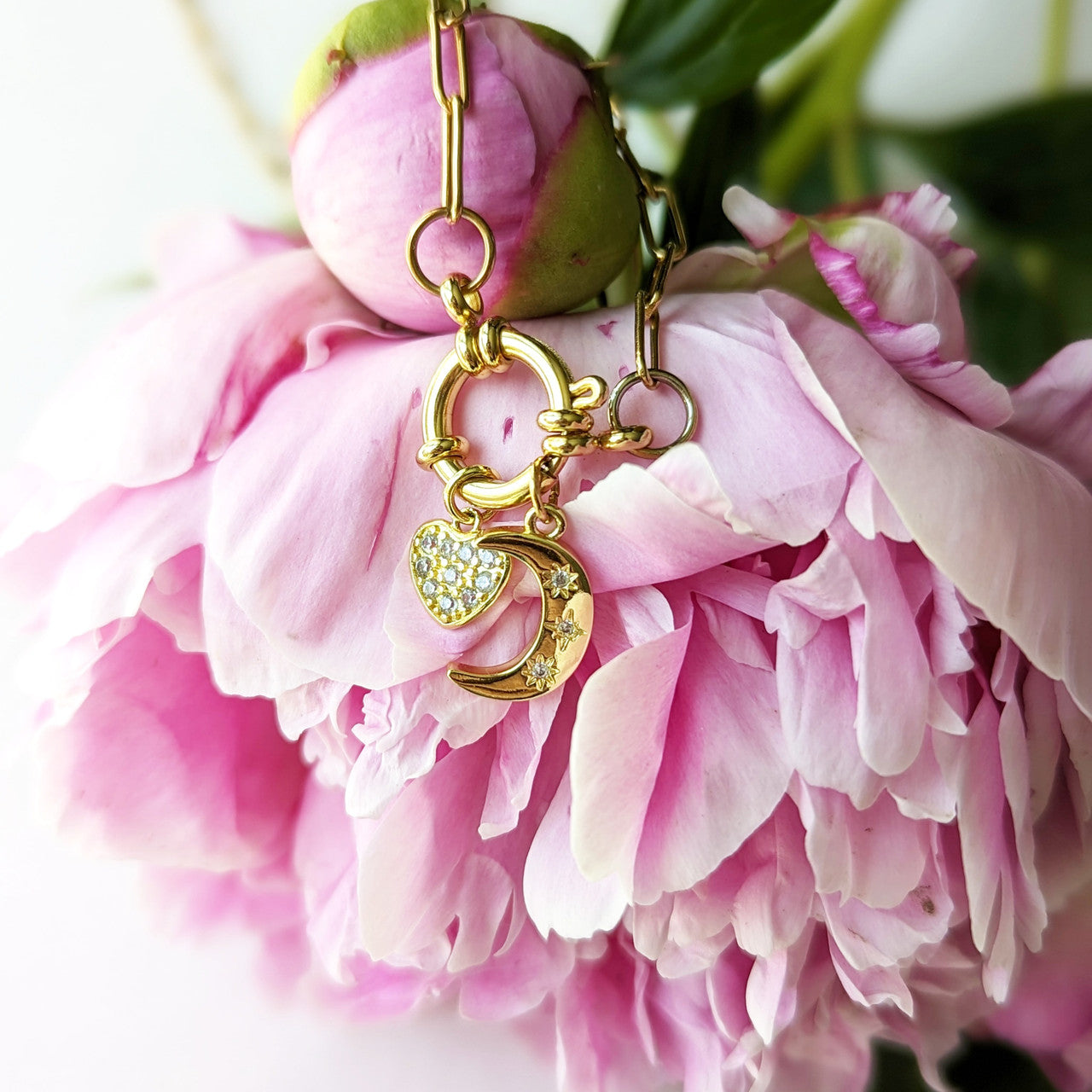 Front Clasp Charm Necklace