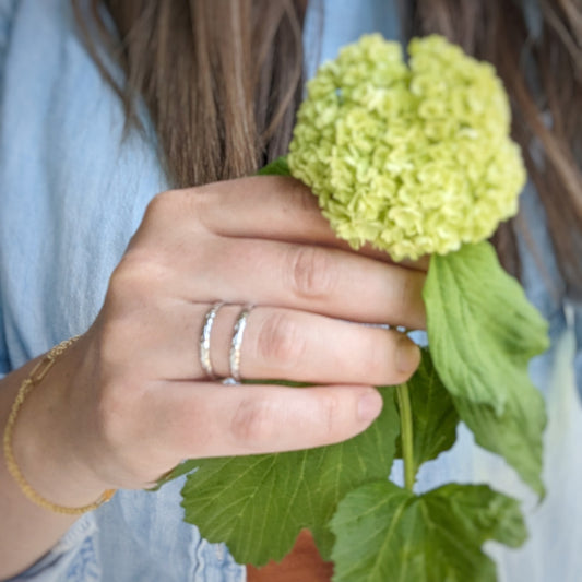 Silver Chiseled Ring