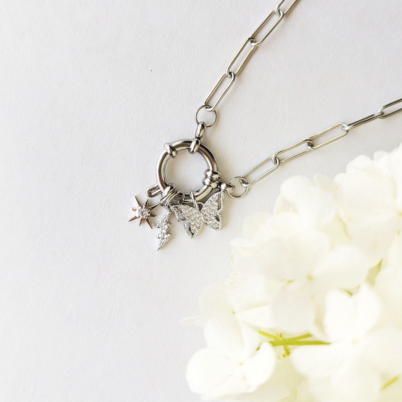 Front Clasp Charm Necklace