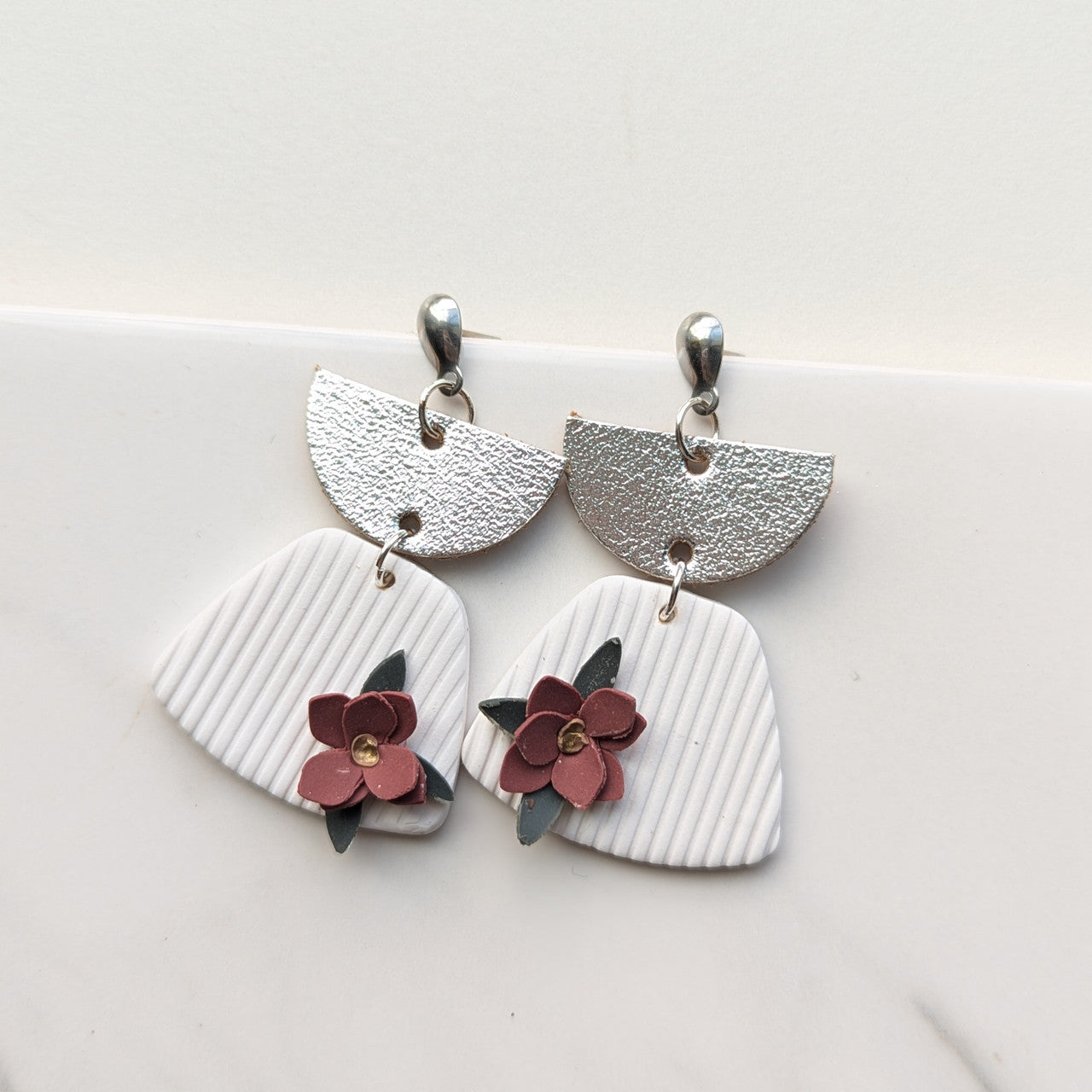 Beverly Clay Earrings | Floral Options
