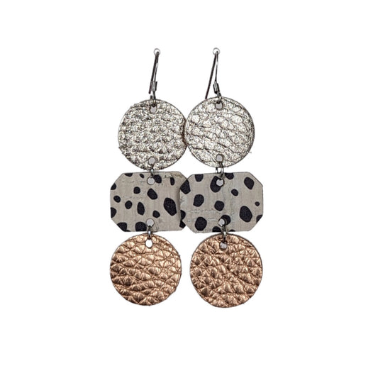 Rose Gold Dalmatian Earring